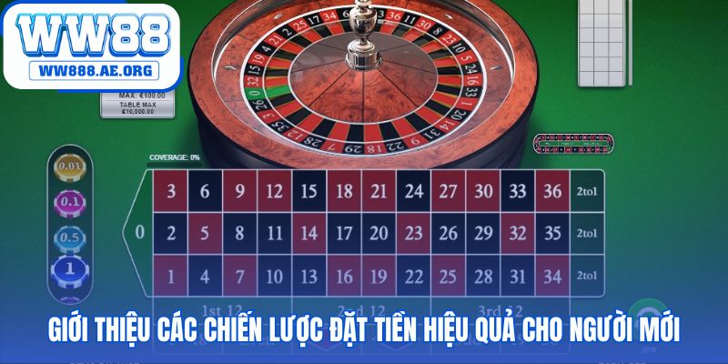 Chiến lược 2 Cột/Tá trong roulette WW88 bao phủ 65% bàn cược