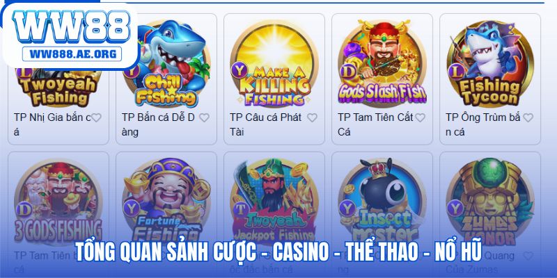 Sảnh cược đa dạng quy tụ các nhà cung cấp game hàng đầu